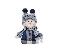 ZwaitL Décorations de Noël en forme de bonhomme de neige pour sapin de Noël - Cadeau de Nouvel An 2024 - Bleu