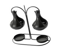 ZwaitL Diffuseur d'huiles essentielles à suspendre en céramique à double pot pour bougies chauffe-plat pour méditations, décorations de chambre, brûleurs essentiels