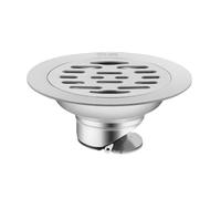 ZwaitL Égouttoir de sol en acier inoxydable anti-odeur - Passoire de douche ronde anti-blocage - Attrape-cheveux en acier inoxydable