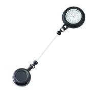ZwaitL Enrouleur de badge perlé avec montre d'infirmière rétractable avec clip de ceinture pour médecin, ambulancier, personnel d'hôpital, montre créative
