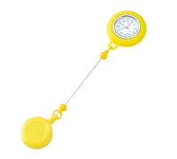 ZwaitL Enrouleur de badge perlé avec montre d'infirmière rétractable avec clip de ceinture pour médecin, ambulancier, personnel d'hôpital, montre créative