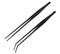 ZwaitL Ensemble de pinces à épiler en acier inoxydable pour aquarium 27 cm Outil pratique pour nourrir les plantes et reptiles Tête droite et incurvée