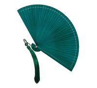 ZwaitL Éventail pliable classique en bambou avec pompons - Décoration élégante pour la maison - Outil de refroidissement extérieur - Accessoires d'événement culturel - Ventilateur portable en bambou