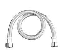 ZwaitL Grand débit en acier à double tête - Construction renforcée - Résistant à la pression - Connecteur de bain pour alimentation en eau chaude - Connecteur de tuyau fileté double femelle