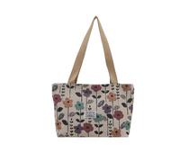 ZwaitL Grand sac à motif oriental pour bureau - Design ergonomique - En toile pratique - Compartiments de rangement pratiques - Sac de travail organisationnel avec compartiments, beige, One Size