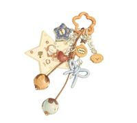 ZwaitL Joli porte-clés en forme de chien avec étoile et nœud papillon - Décoration multi-usage pour filles - Cadeau idéal pour sac à dos