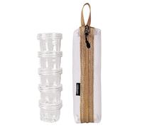 ZwaitL Kits de Voyage pour épices de Camping, avec de Rangement d ' assaisonnement Portable, 5 Bouteilles d ' assaisonnement pour Cuisine de Camp