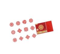 ZwaitL Lot de 24 feuilles de découpe en papier rouge faites à la main pour décoration de Nouvel An chinois