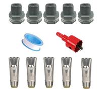 ZwaitL Lot de 5 tétines automatiques en acier inoxydable avec foret pour une installation et un entretien faciles à la ferme