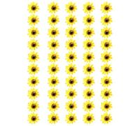 ZwaitL Lot de 50 têtes de fleurs artificielles jaunes de 4 cm, 6 cm, 10 cm, fleurs décoratives pour couronnes, décorations de fête de mariage, faux tournesol artificiel jaune pour fête, mariage