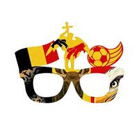 ZwaitL Lunettes accessoires pour de football, Festival, présentant plusieurs drapeaux nationaux, fête à thème pour la journée des jeux, Fan de tournoi spirituel