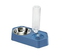 ZwaitL Mangeoire 2 en 1 surélevée pour nourriture et eau - Distributeur d'eau sans déversement - Grande capacité