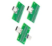 ZwaitL Module d ' interfaces USB Type C 3.1 réversible 2 x 13 Broches à Pas de 2, 54 mm pour la réparation électronique et la Construction de convertisseurs de Type C Double Face pour Le prototypage