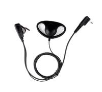 ZwaitL Oreillette stable Push to Talk avec clip de chemise Communication prudente Oreillette flexible pour usage professionnel Casques en forme de D pour radios