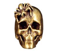 ZwaitL Pendentif en métal en forme de tête de mort araignée pour porte-clés et sac à dos, accessoire unique en forme de tête de mort, accessoires paracorde en laiton pour porte-clés, taille unique