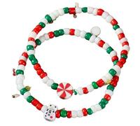 ZwaitL Père Noël bonhomme de neige de Noël en argile douce perles 18 cm réglable 3 designs bijoux faits main festival vacances bijoux perles, taille unique, Comme décrit