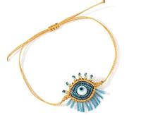 ZwaitL Perle de verre réglable faite à la main pour les couples, bijoux unisexes légers, pour porter au quotidien, amitié, breloque en cristal blanc, taille unique, Comme décrit
