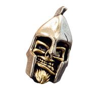 ZwaitL Perles en forme de tête de mort pour travaux manuels, accessoires de charme uniques et équipement pour amateurs de paracorde à grand trou pour casque de collection, perle en laiton pour corde