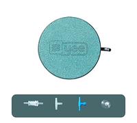 ZwaitL Pierre à air d'aquarium en acier inoxydable rond à bulles diffuseurs d'oxygène pour aquariums hydroponiques faisant de petites bulles