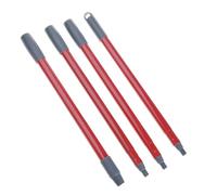 ZwaitL Poignée de rechange en métal compatible avec filetage européen avec 4 sections réglables pour le nettoyage de la maison et de la voiture Longueur réglable Poteaux de nettoyage en métal