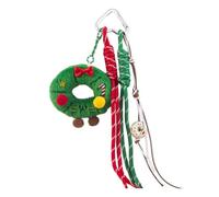 ZwaitL Porte-clés créatif en forme d'étoile de Père Noël fait à la main pour sac de voiture, décoration de Noël, festival, accessoire de voiture, E, taille unique