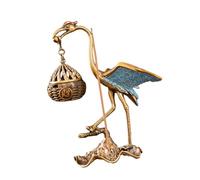 ZwaitL Porte-encens en bronze antique, diffuseur de parfums en alliage pour relaxation, méditations, brûleurs d'encens en bronze