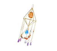 ZwaitL Raws Carillon à vent en cristal pour balcon à suspendre et créer un son environnemental en cristal naturel pour l'extérieur