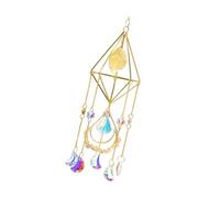 ZwaitL Raws Carillon à vent en cristal pour balcon à suspendre et créer un son environnemental en cristal naturel pour l'extérieur