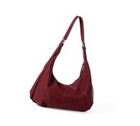 ZwaitL Sac à bandoulière moderne en polyester léger multi-compartiments pour bureau, université, quotidien, sac à bandoulière rétro élégant et décontracté, Rouge, One Size