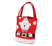 ZwaitL Sachets de Noël en feutre Père Noël et bonhomme de neige pour friandises de vacances Bonhomme de neige, ours, 7.8x0.39in