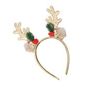 ZwaitL Serre-tête réglable avec bois de cerf étincelants et joyeux, léger, accessoires de fête de vacances, serre-tête en bois de cerf du Père Noël