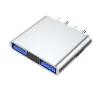 ZwaitL Station d'accueil USB C 3 en 1 adaptateur convertisseur pour ordinateur portable professionnel Intégration transparente Exportation rapide des données Extension efficace des espaces de travail