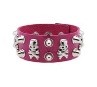 ZwaitL Style punk gothique large en cuir avec clous de tête de mort pour homme et femme Style alternatif Bijoux Accessoire Punk Rock Accessoires de musique, taille unique, Comme décrit