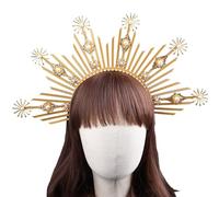 ZwaitL SunGoddess Serre-tête élégant pour mariée Mariage Douche nuptiale