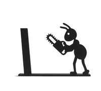 ZwaitL Support de papier essuie-tout fantaisie inspiré des fourmis - Design peu encombrant - Pour salle de bain - Installation facile - Décoration de la maison