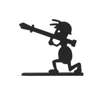 ZwaitL Support de papier essuie-tout fantaisie inspiré des fourmis - Design peu encombrant - Pour salle de bain - Installation facile - Décoration de la maison