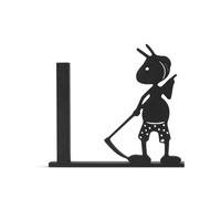 ZwaitL Support de papier essuie-tout fantaisie inspiré des fourmis - Design peu encombrant - Pour salle de bain - Installation facile - Décoration de la maison