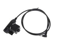 ZwaitL Tactical-U94 Câble PTT Adaptateur prise casque pour VX-1R 5R VX168 VX160 FT60R 5R FT1DR Talkie-Ham Radio Extension Radio Portable