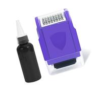 ZwaitL Tampon à rouleau avec couvercle transparent pour courrier, colis, adresse, protection de la vie privée, couverture d'informations secrètes