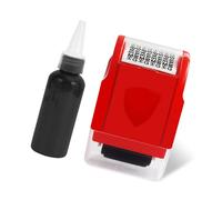 ZwaitL Tampon à rouleau avec couvercle transparent pour courrier, colis, adresse, protection de la vie privée, couverture d'informations secrètes