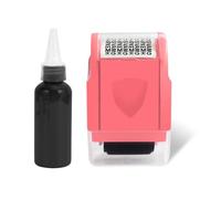 ZwaitL Tampon à rouleau avec couvercle transparent pour courrier, colis, adresse, protection de la vie privée, couverture d'informations secrètes