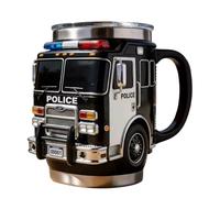 ZwaitL Tasse à boire créative et pratique en acier inoxydable pour un usage quotidien tasse à café créative en forme de camion de lutte contre l ' incendie tasse drôle pour