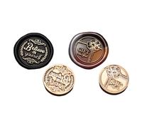 ZwaitL Tête de tampon pour enveloppe cadeau, invitations, décorations de cartes de vœux, laiton, cachet de cire, enveloppe amovible