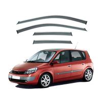 ZWBC Déflecteur de Vitres Latérales pour Renault Scenic MK2 2003-2009, Pare-Soleil Bande Pare-Soleil et Pluie Déflecteurs Pluie Auto Accessoires
