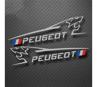 ZWBFBS 2 Pièces Autocollant Insigne de Voiture pour Peugeot 208 308S 408 508 2008 3008, Emblèmes Lettre Stickers Emblèmes Autocollants, Décoration Style Remplacement Accessoires White