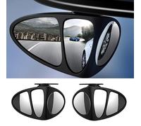 ZWBFBS 2 Pièces Retroviseur Angle Mort pour Peugeot 1007 2008 3008 4007 5008, 360°Rotate Imperméable Miroir Verre HD Grand Angle, Réglable Miroir d'angle Mort pour Rétroviseur Black