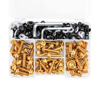 ZWBHNB Kit De 190 Vis De Carénage pour Moto pour K&awasaki ZX6R, ZX7R, ZX9R, ZX10R, ZX12R, ZX14R Kit de Boulons de Carénage de Motos(Or)