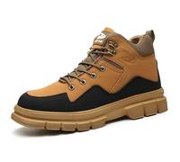 ZWCLSH Chaussures De Sécurité Hommes Femme Montante Légère Botte De Sécurité Basket De Securite Antidérapant Embout en Acier,Jaune,40 EU