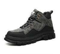 ZWCLSH Chaussures De Sécurité Hommes Femme Montante Légère Botte De Sécurité Basket De Securite Antidérapant Embout en Acier,Noir,45 EU