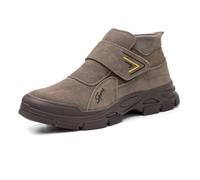 ZWCLSH Welder S3 Chaussures de Soudeur Bottes de Soudeur Classic S3, Chaussures de Sécurité en Suède Cuir Hydrofuge pour Travaux de Soudage Industriel,résistantes à l'huile,103 Brown,43 EU